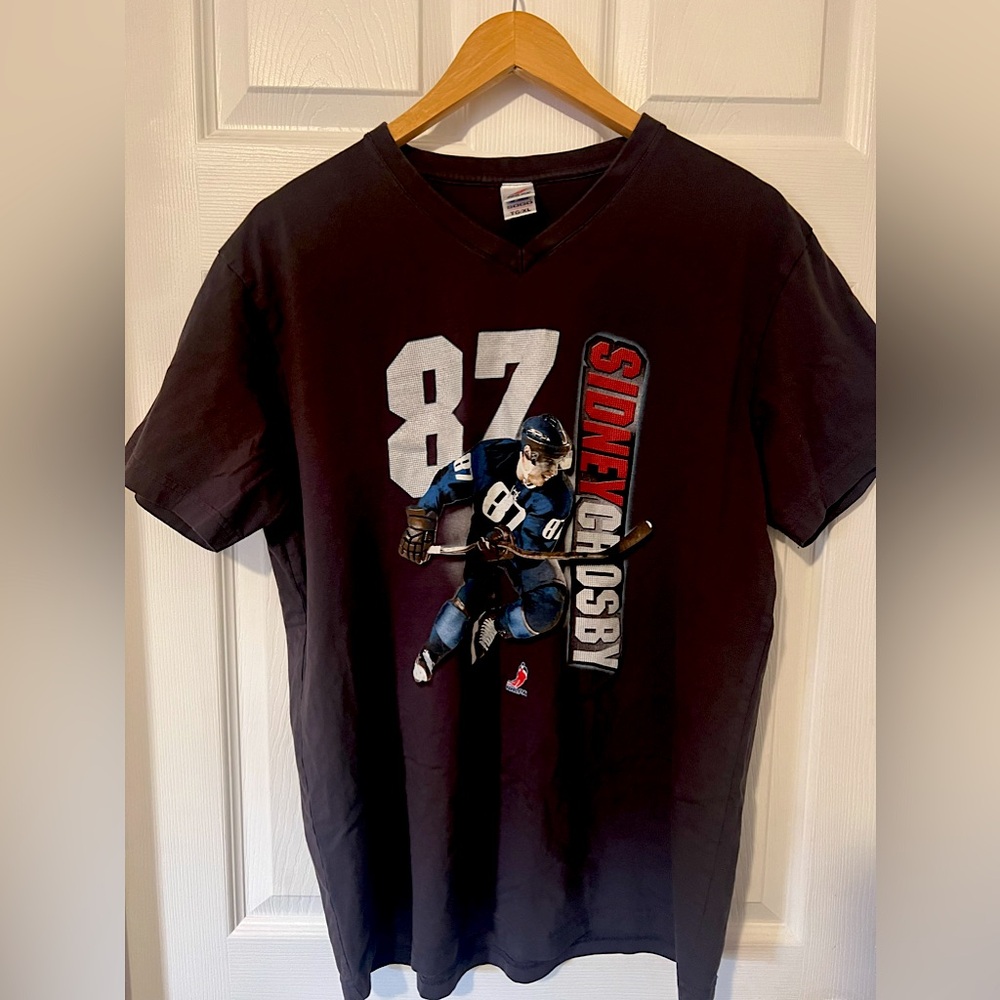 Sidney Crosby Vintage Grey Men’s Tshirt NHL Hockey